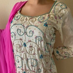 Barbie pink and white 3 piece